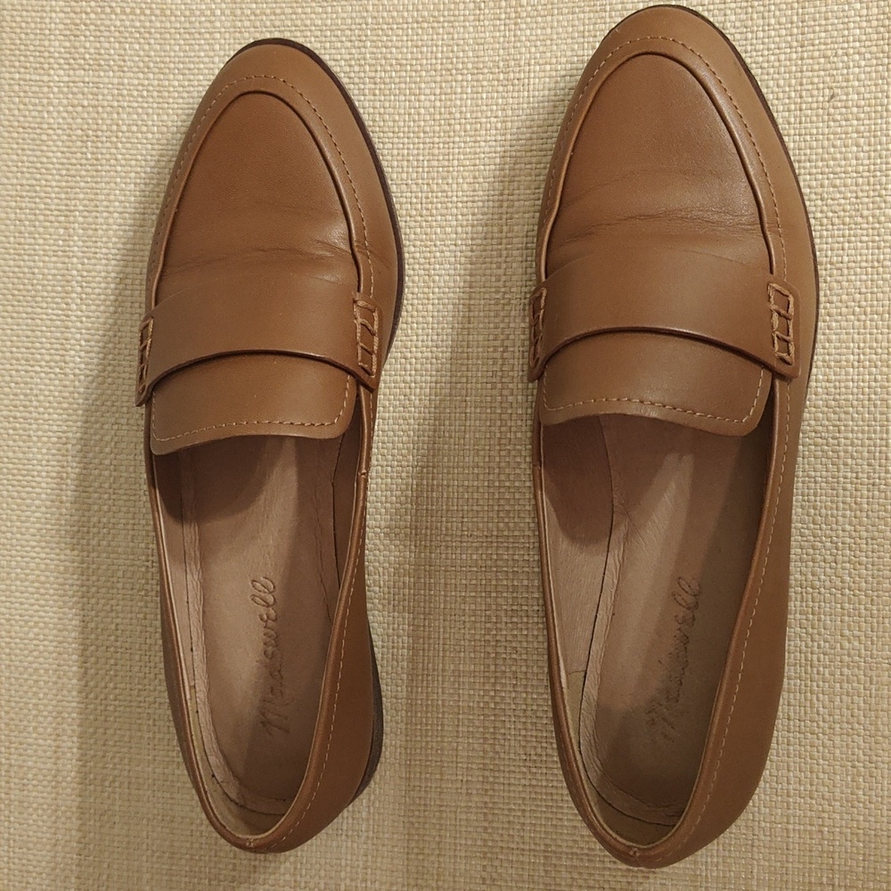Madewell brown leather loafers